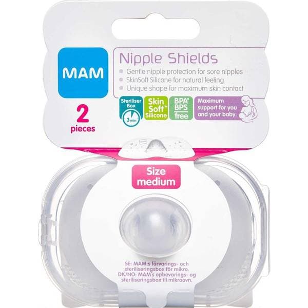 MAM Nipple Shields amningsnapp Medium 2-pack