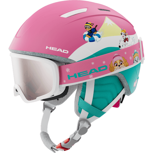 Head Maja Set PAW, hjälm och skidglasögon, Pink