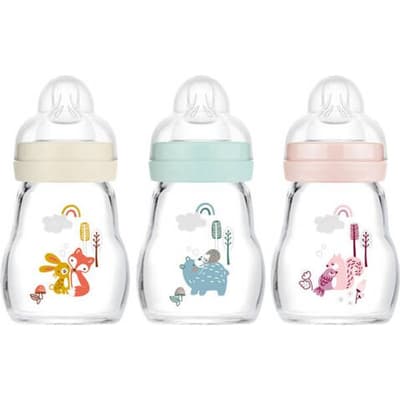 MAM Feel Good Nappflaska Glas 170 ml, Neutral