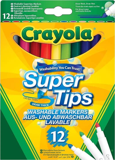 Crayola Super Tips Washable Tuschpennor 12-pack