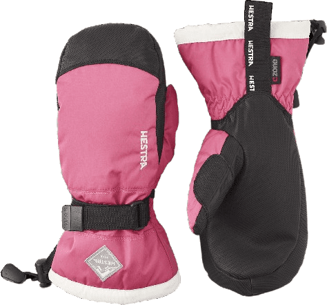 Hestra Junior Gauntlet CZone Gloves - Fuchsia/Ivory