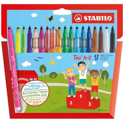 Stabilo Trio A-Z Tuschpennor 18-pack