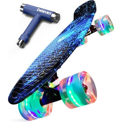 Skateboard för barn 6–12 år, 56 cm mini cruiser