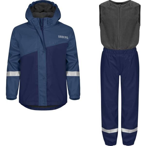 Urberg Kids' Sylte PU Rain Set Black Iris
