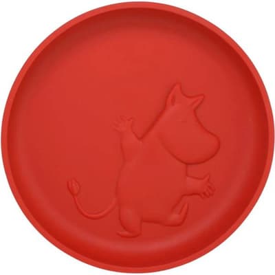 Rätt Start Mumin Silikon Tallrik med Sugkopp, Lingonberry Red