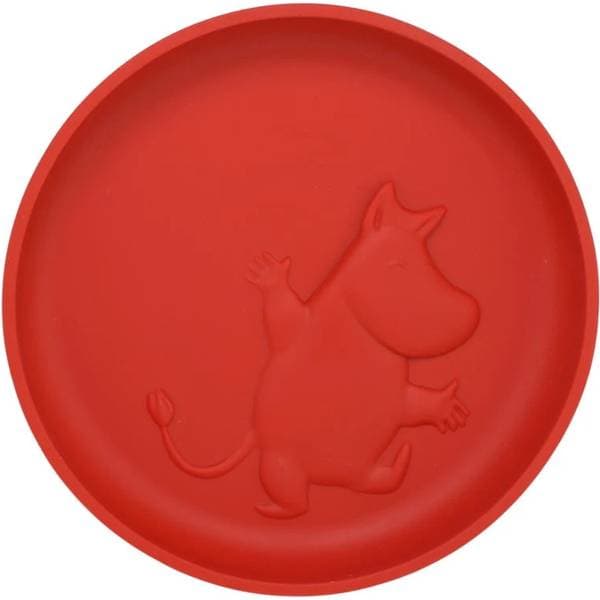 Rätt Start Mumin Silikon Tallrik med Sugkopp, Lingonberry Red
