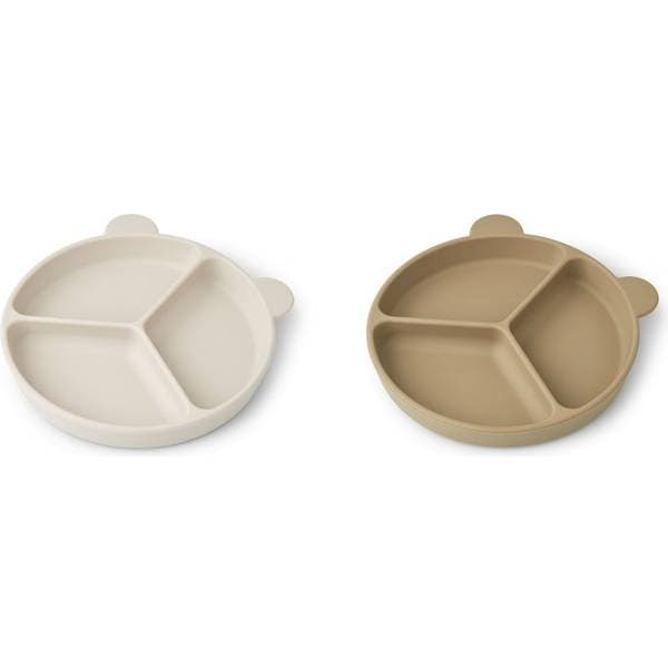 Liewood Stacy Delad Tallrik 2-pack, Sandy/Oat