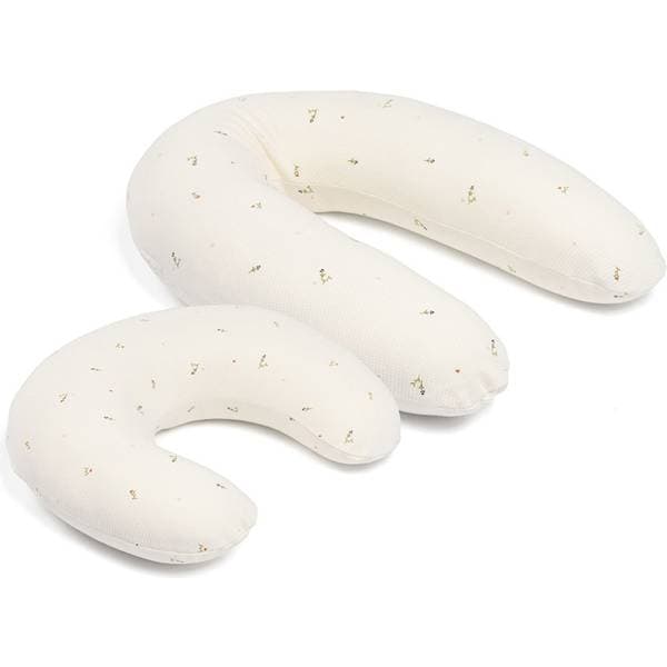 Doomoo Amnings- och Gravidkudde 2-i-1, Quilt Creme Blomma