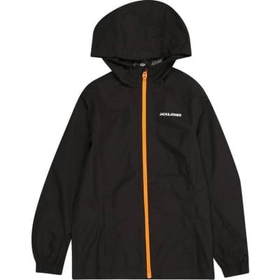 Jack & Jones JJEFLYNN Rain Jacket Jnr, Svart/Dark Cheddar
