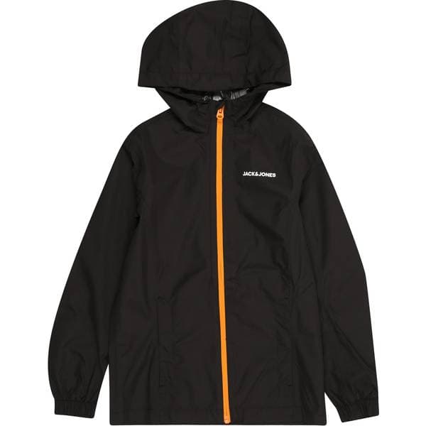Jack & Jones JJEFLYNN Rain Jacket Jnr, Svart/Dark Cheddar