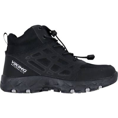 Viking Kid's Track Mid Waterproof Sneakers - Black