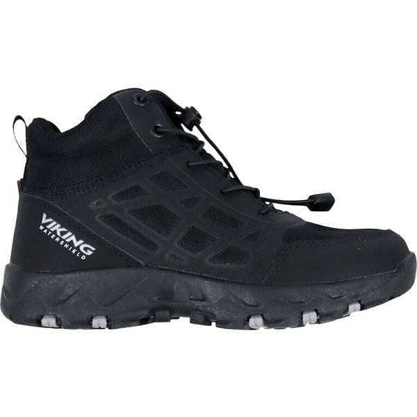 Viking Kid's Track Mid Waterproof Sneakers - Black