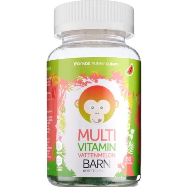 Monkids Multivitamin Barn Vattenmelon 60 st