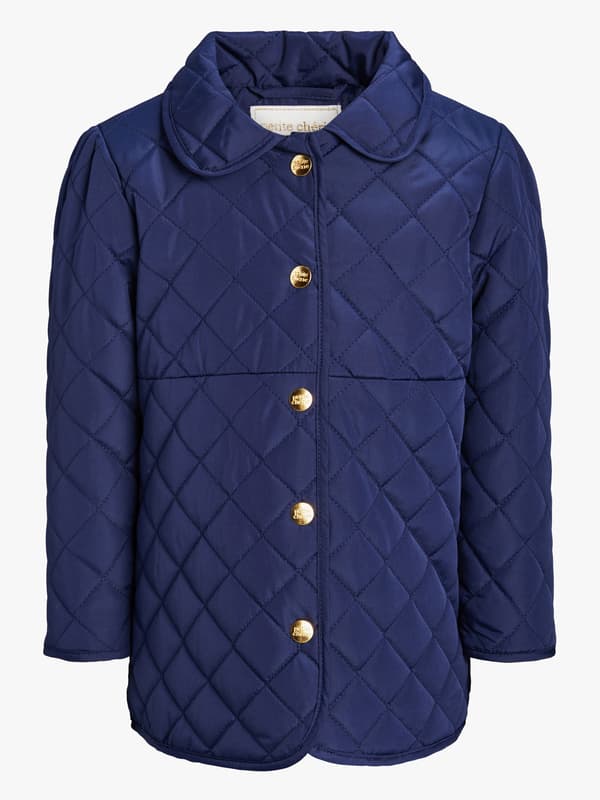 Petite Chérie Atelier Jolie Kviltad Jacka, Peacoat, 116