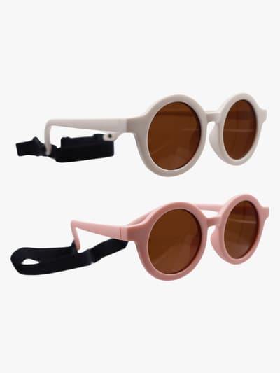 CarloBaby Böjbara Solglasögon Luma 2-pack 0-3 År, Vit/rosa