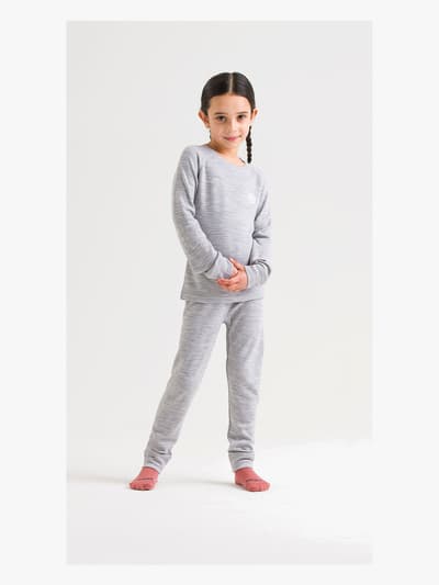 Viking Soft Merino Underställströja Merinomix, Grå/Ljusgrå, 98