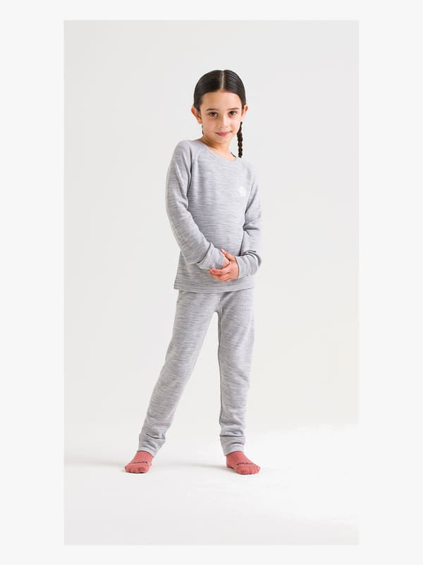 Viking Soft Merino Underställströja Merinomix, Grå/Ljusgrå, 98