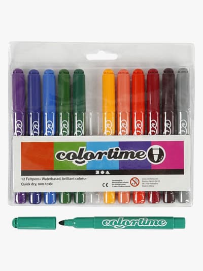 Colortime Dubbeltusch Kompletterande Färger 12st