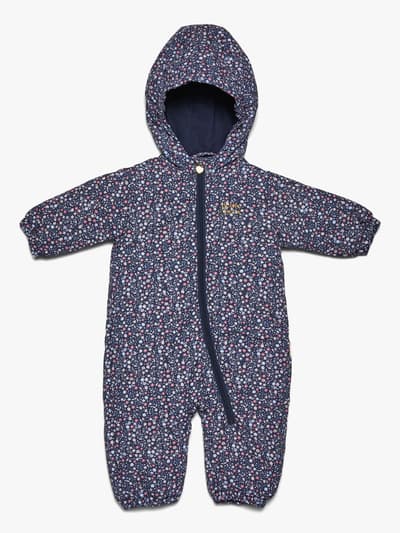 Petite Chérie Atelier Gisele Babyoverall, Navy Small Flower, 86
