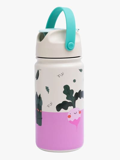 The Cotton Cloud Stainless Steel Vattenflaska, Veggie Pals
