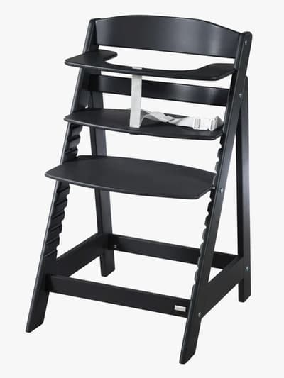 Roba Sit Up Flex Grow-Along Barnmatstol, Black