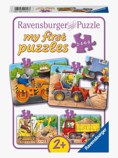 Ravensburger My First Puzzles Pussel Djur På Byggarbetsplatser 4-i-1