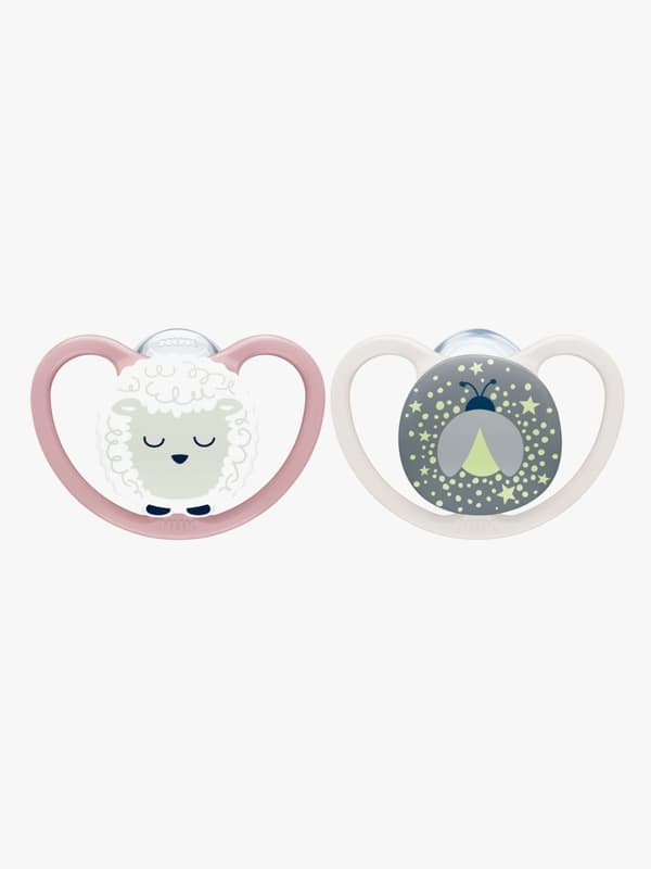 NUK Perfect Match Air Night Napp 2-Pack Stl 3, Sheep
