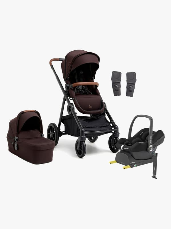 Beemoo Pro Multi 2 Duovagn Inkl. Maxi-Cosi CabrioFix Babyskydd & Bas, Espresso Brown