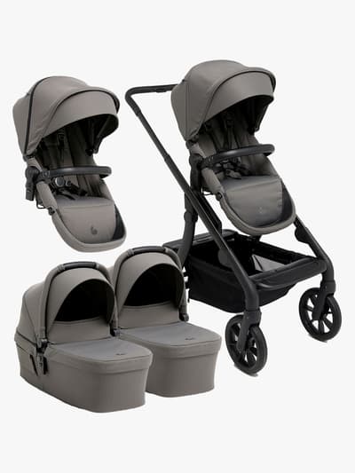 Beemoo Pro Max Syskonvagn Inkl. Liggdelar, Mocha Grey