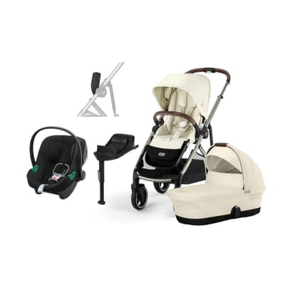 Cybex GAZELLE S Duovagn inkl. Cybex Aton B2 & Bas, Seashell Beige/Taupe