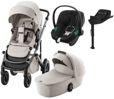 Britax Römer Smile 5Z Duovagn inkl. Cybex Aton B2 & Bas, Soft Taupe Lux