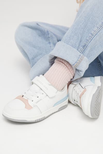 Nordbjørn Fido Sneakers, Vit/rosa, 28