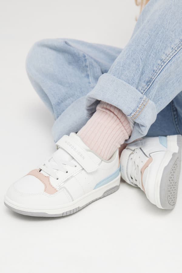 Nordbjørn Fido Sneakers, Vit/rosa, 28