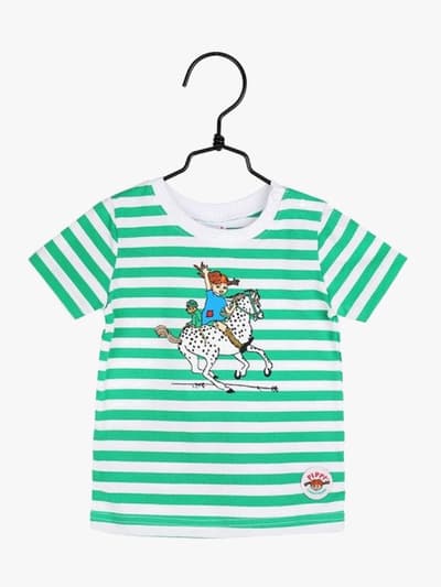 Pippi Långstrump Ridning T-Shirt, Grön, 62-68