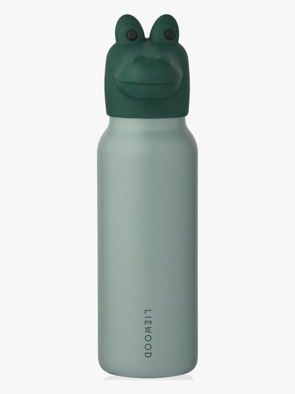 LIEWOOD Falk Vattenflaska Krokodil 350 ml, Peppermint/Garden Green