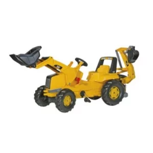 Rolly-Toys-Junior-Traktor-CAT-Med-Dubbla-Grävskopor
